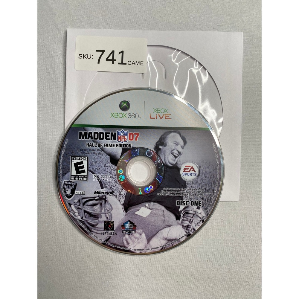 Madden NFL 07 Hall of Fame Edition Xbox 360 Disc 1